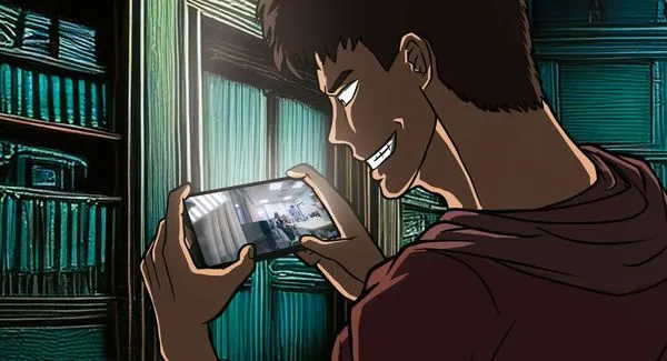 陽明交大學生會前任幹部涉嫌在辦公室偷裝竊錄設備，並以手機觀看監控。（示意畫面，AI繪圖Adobe Firefly生成，本刊美術組後製）