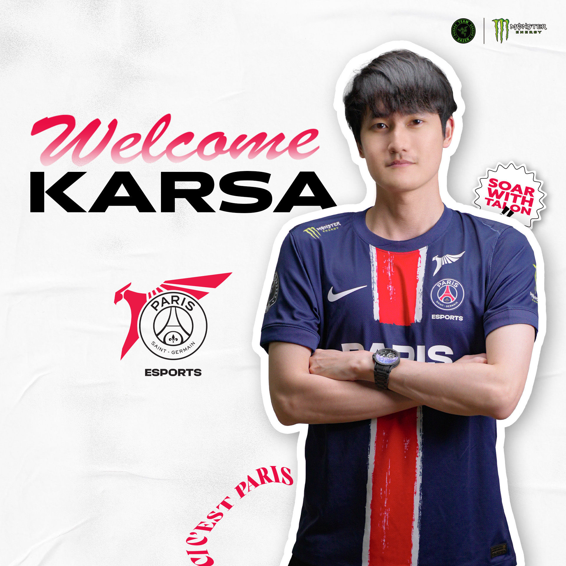 ▲▼Karsa加盟PSG。（圖／翻攝自PSG）