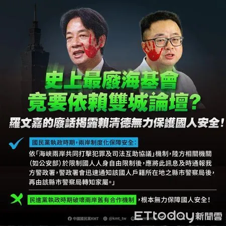 ▲▼   國民黨開嗆，史上最廢海基會      。（圖／翻攝國民黨中央臉書）