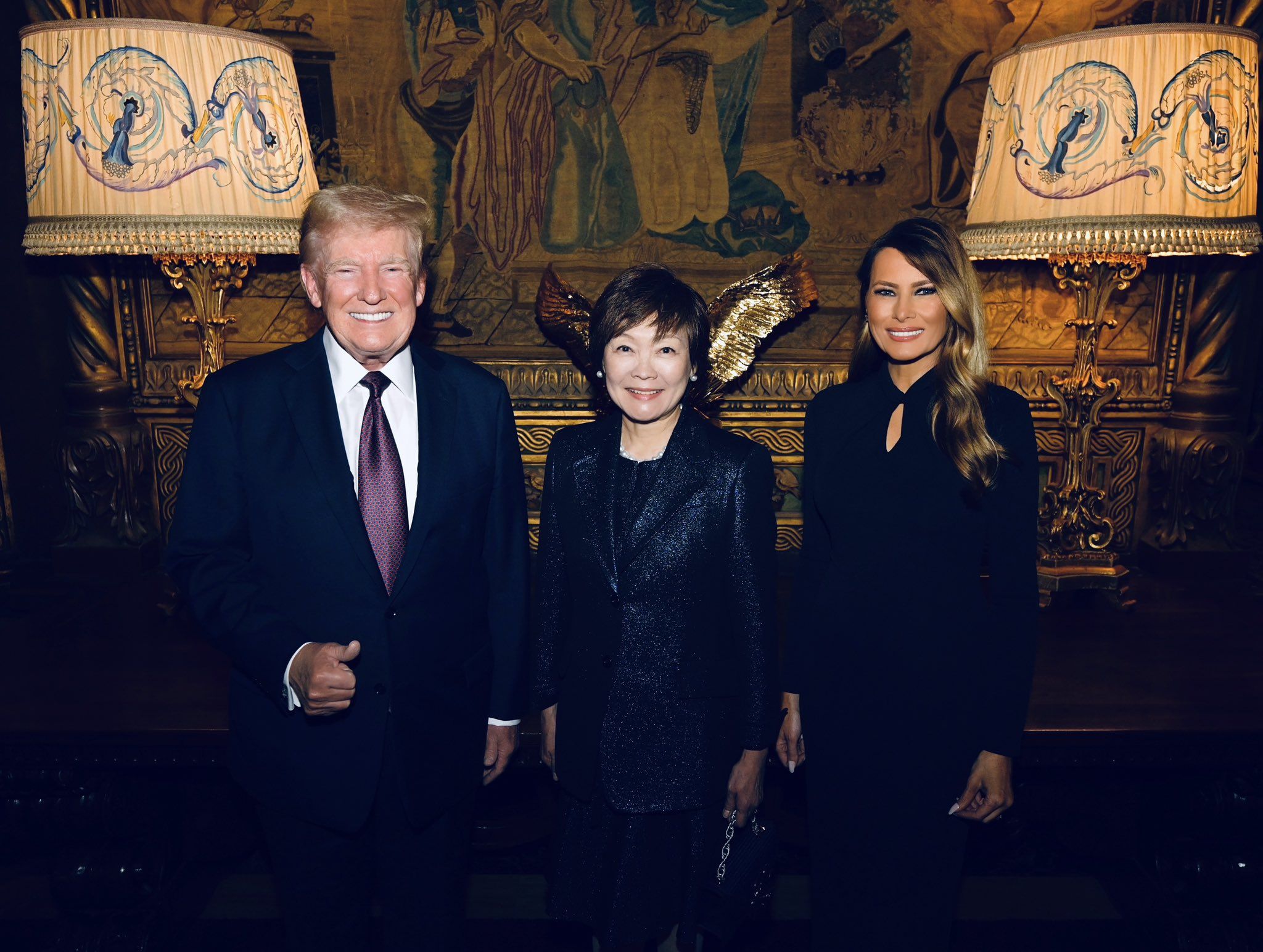 ▲▼ 川普夫人梅蘭妮亞（Melania Trump）上傳與日本已故首相安倍晉三遺孀安倍昭惠會面的照片。（圖／翻攝自X@MELANIATRUMP）