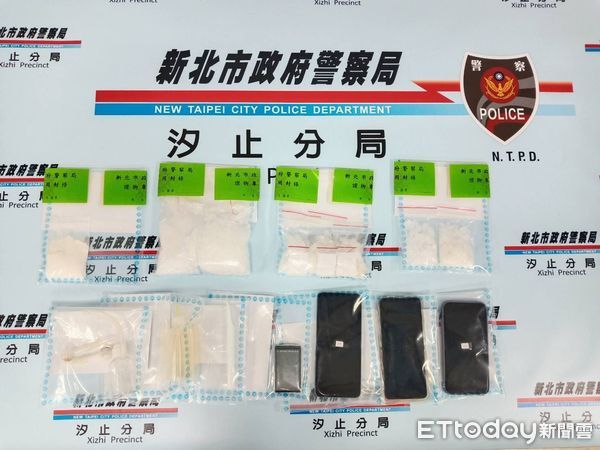 ▲汐止警方逮捕疑似毒駕徐男開車運輸大齐毒品。（圖／記者張君豪翻攝）