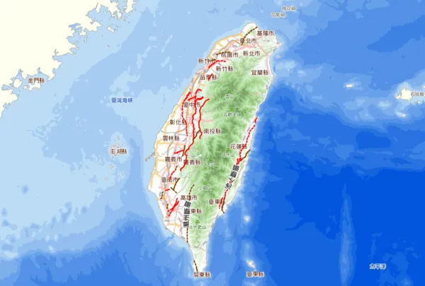 ▲▼你家在斷層帶上？經濟部公告3條斷層帶的範圍。（圖／經濟部地礦中心）