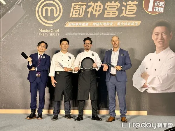 ▲▼全聯合作廚藝實境秀《Masterchef 廚神當道》推出8款黑色時髦廚具，包括4款廚神刀、料理剪刀、深煎鍋、餐具組等，最低市價1折換購。（圖／記者林育綾攝）