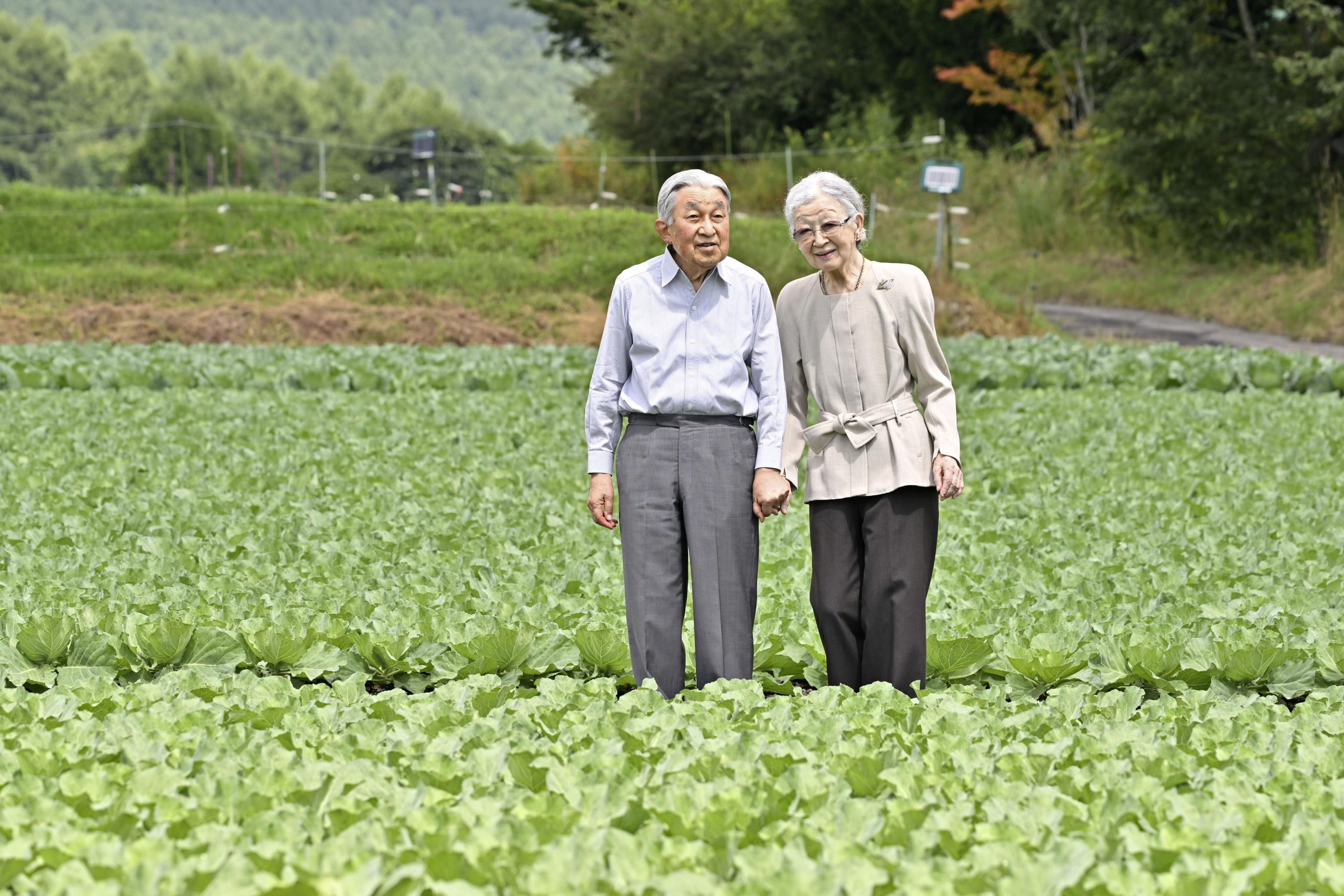 ▲▼日本上皇明仁今年滿91歲、上皇后美智子90歲。（圖／達志影像）