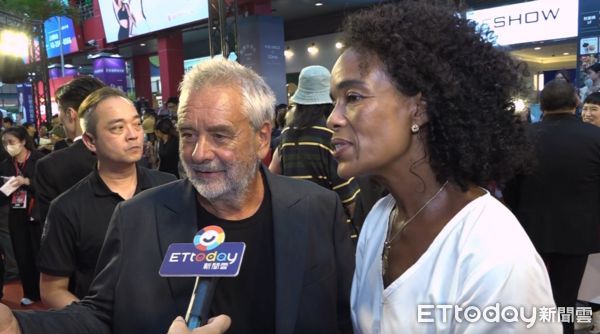 ▲盧貝松和太太維吉妮貝松。（圖／記者謝婷婷攝）