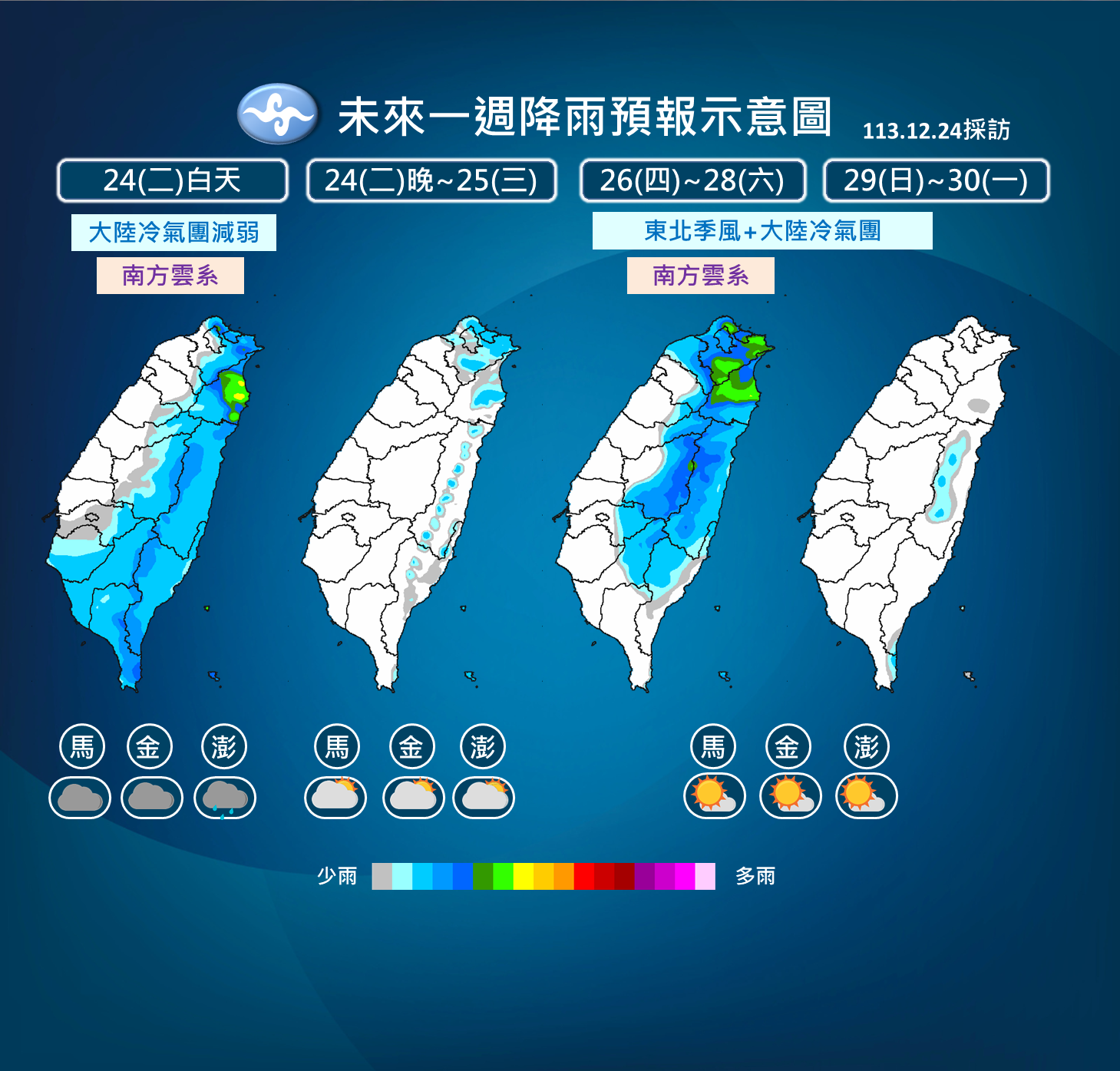 ▲▼天氣趨勢。（圖／氣象署提供）