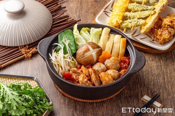 ▲丸亀製麵「番茄雞肉鍋燒烏龍麵」。（圖／丸亀製麵提供）