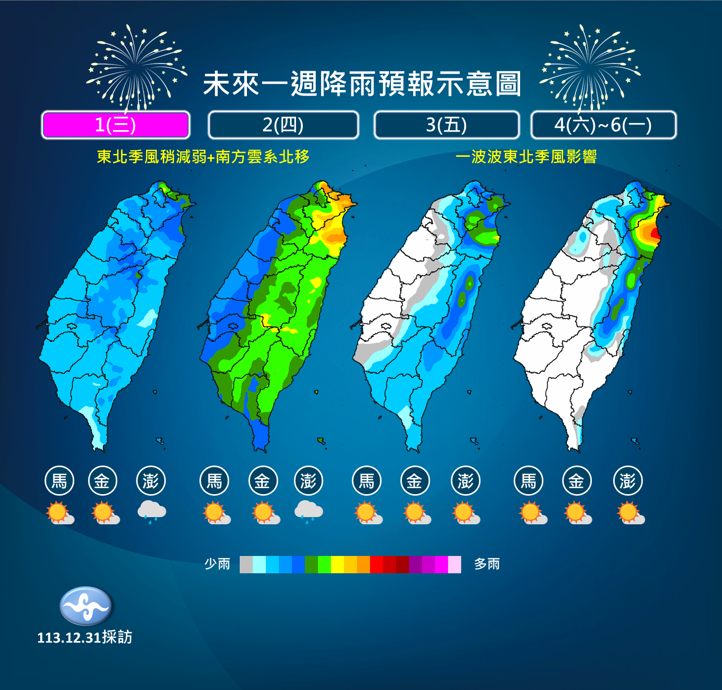 ▲▼天氣趨勢。（圖／氣象署提供）