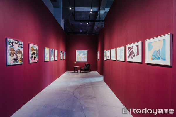 ▲「SAITEMISS低級失誤」展出經典及新作，以俐落線條展現創作功力。（圖／記者許宥孺翻攝）