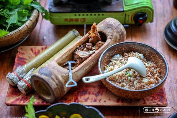 ▲▼鐵路旁的山林饗宴！花蓮原民竹坊無菜單料理　山羌肉和烤竹雞在地風味。（圖／陳小可的吃喝玩樂提供）