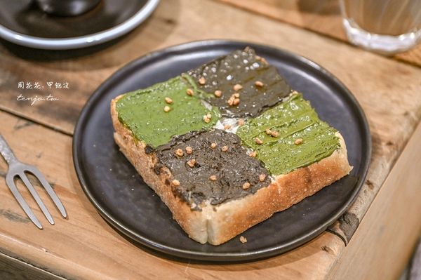 ▲▼自烘咖啡自製抹醬專賣店！台北老屋咖啡廳菜單推薦必點四種茶吐司。（圖／部落客周花花提供）