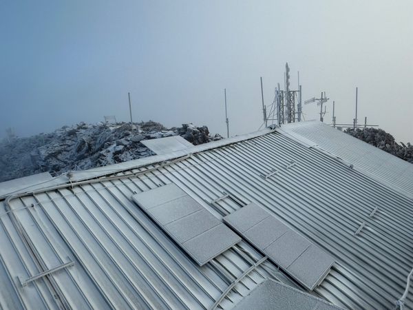 玉山1/6下雪。（圖／氣象署）