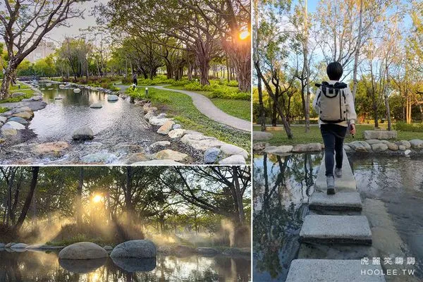 ▲▼內惟森林親水河道超美迷霧森林景點！散步拍照戲水的好去處。（圖／虎麗授權提供）