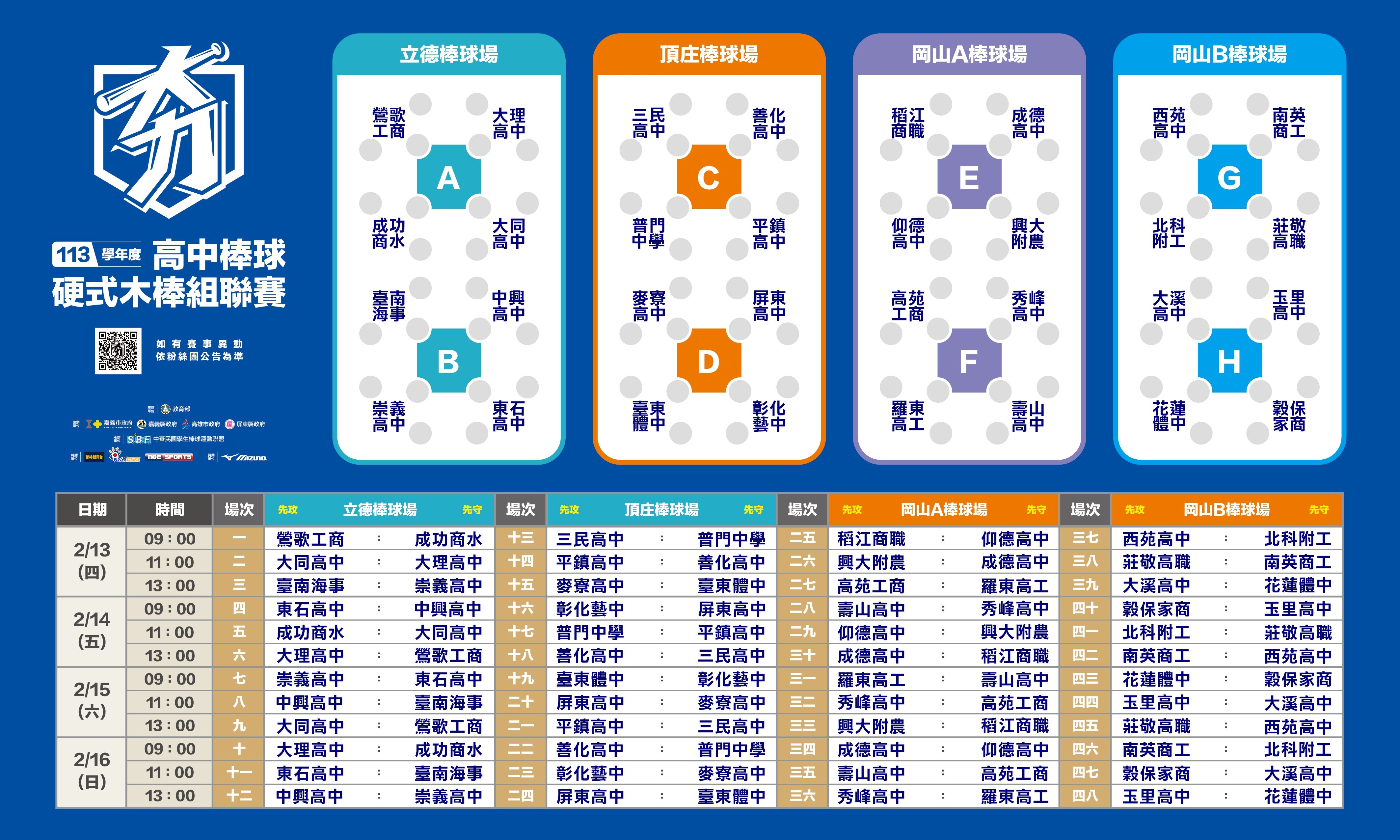 ▲▼木棒聯賽第二階段賽程。（圖／學生棒聯提供）