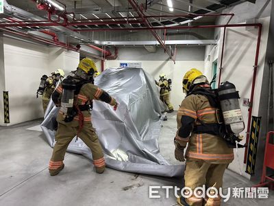 模擬地下室車輛火警　南消一大辦理搶救演練增進RIC救援訓練