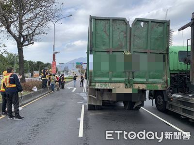 北市大貨車突起火！駕駛急跳車逃生　疑機械故障釀災