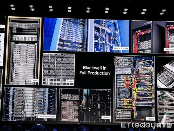 ▲輝達共同創辦人暨執行長黃仁勳公開Blackwell供應鏈主要廠商。（圖／記者高兆麟攝）