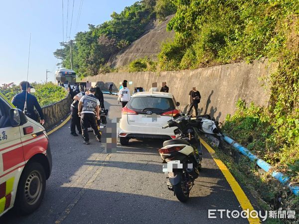 ▲高雄市柴山大道發生死亡車禍             。（圖／記者吳奕靖翻攝）