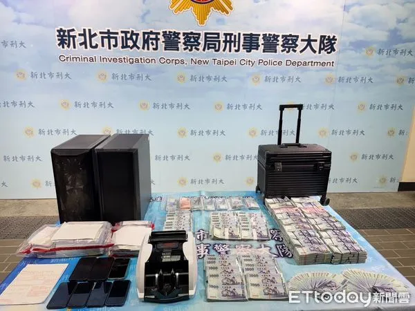 ▲新北刑大執行斬金行動，全台共查獲31處，逮捕56人查扣贓款1千3百多萬元。（圖／記者陸運陞翻攝）