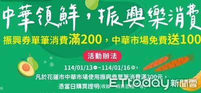 年前衝刺！花蓮振興券再加碼　年前採購再省一筆過好年