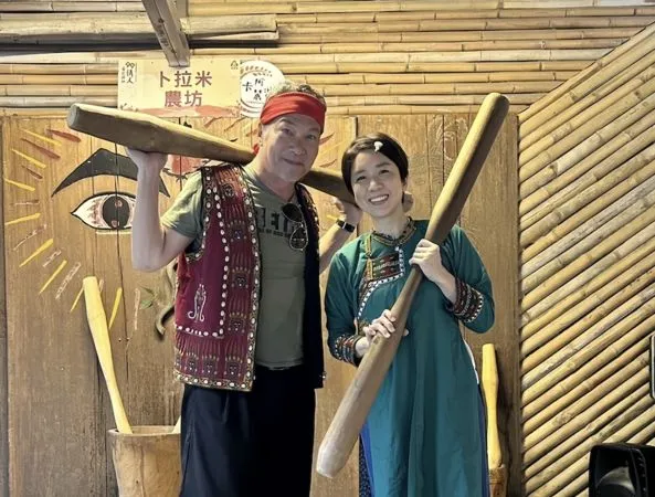 ▲藝人黃遠近日帶著父親黃仲崑回到家鄉體驗農村活動。（圖／記者許逸群攝）