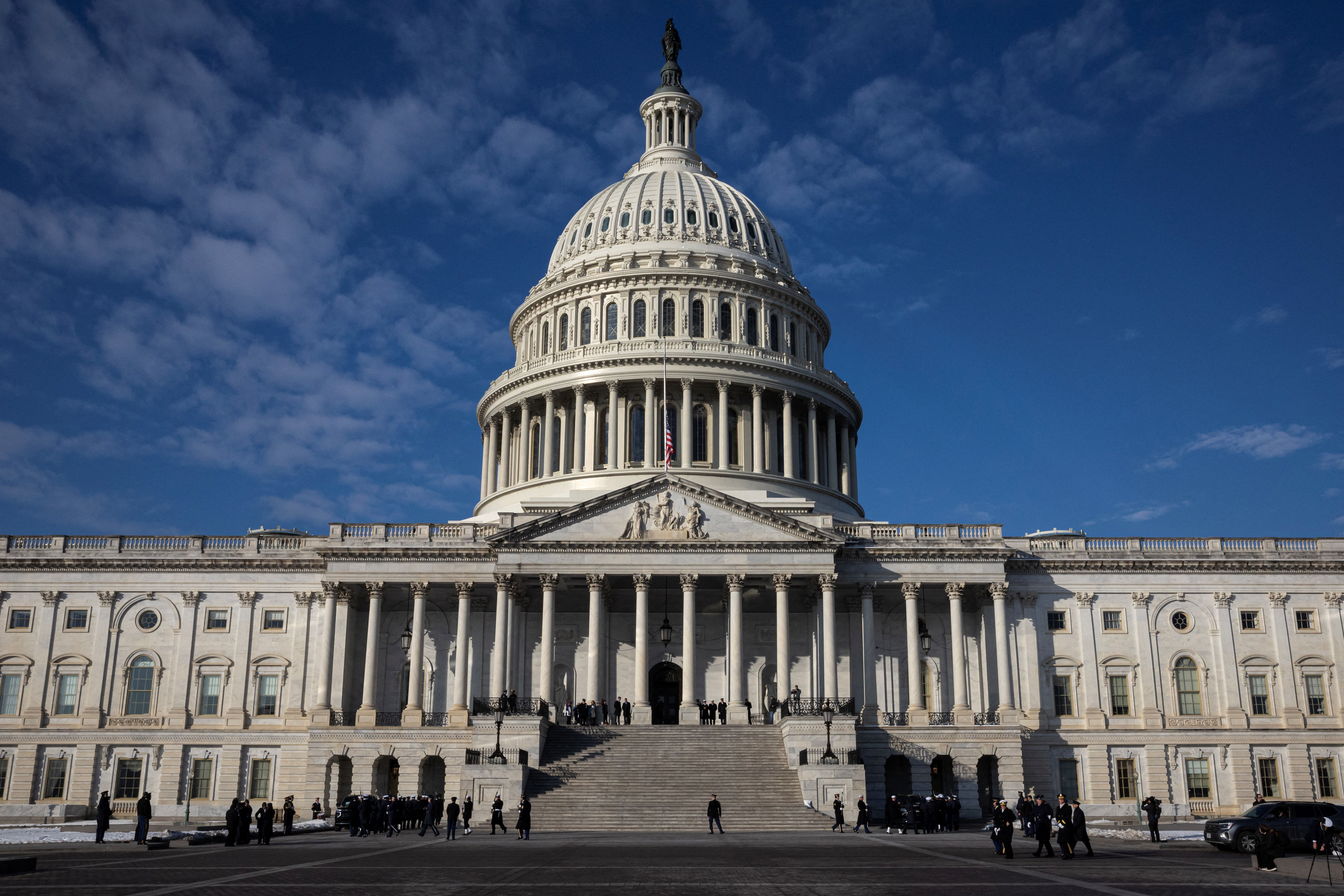 ▲▼美國國會大廈。（圖／路透）美國當選總統川普就職典禮的彩排和演練在華盛頓美國國會大廈舉行