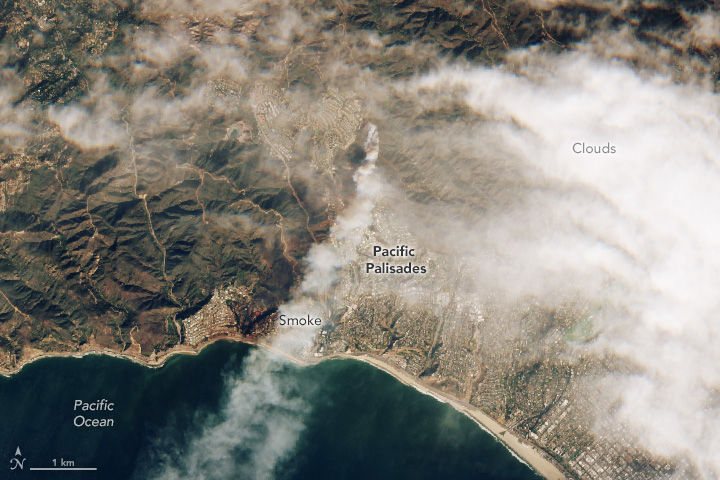 ▲▼ 洛杉磯野火衛星照。（圖／NASA Earth Observatory）