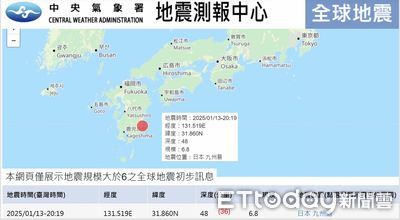 宮崎強震能量約11顆原子彈　專家：日本規模7地震「機率增5倍」