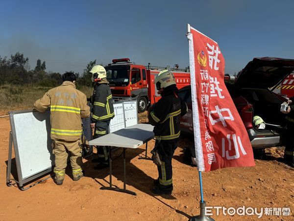 ▲▼新竹坑子口靶場火警             。（圖／記者楊永盛翻攝）