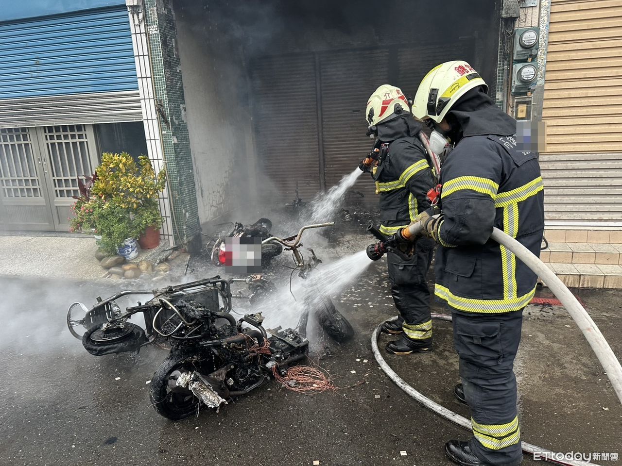 ▲▼岡山機車火警             。（圖／記者吳世龍翻攝）