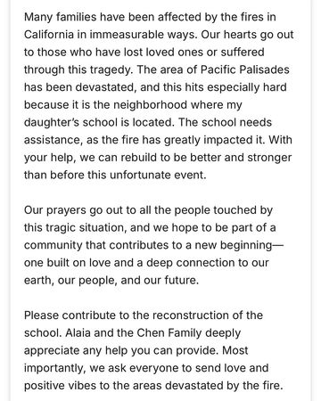 ▲▼陳冠希7歲女學校遭燒毀！他出面募款：每分錢都很重要。（圖／翻攝自Instagram／edisonchen）