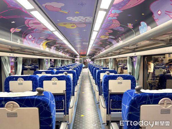 ▲台鐵觀光列車「環島之星」換上三麗鷗新裝，並宣布1/18起正式營運。（圖／記者彭懷玉攝）