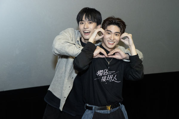 ▲《獨佔接班人》試映會，四位主演毛祁生、張家陞、徐瑋澤、朴靖恆出席。（圖／LINE TV提供）