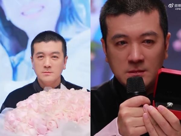 ▲▼楊子直播向黃聖依求婚。（圖／翻攝自微博）