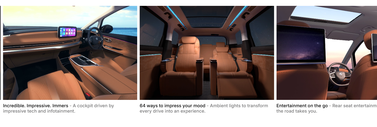 ▲MG M9於印度車展亮相，官網同步上線開放訂車。（圖／翻攝自MG）