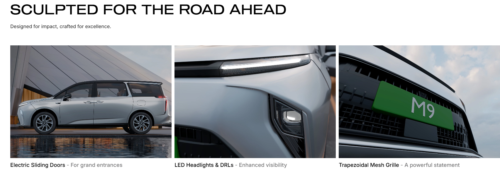 ▲MG M9於印度車展亮相，官網同步上線開放訂車。（圖／翻攝自MG）