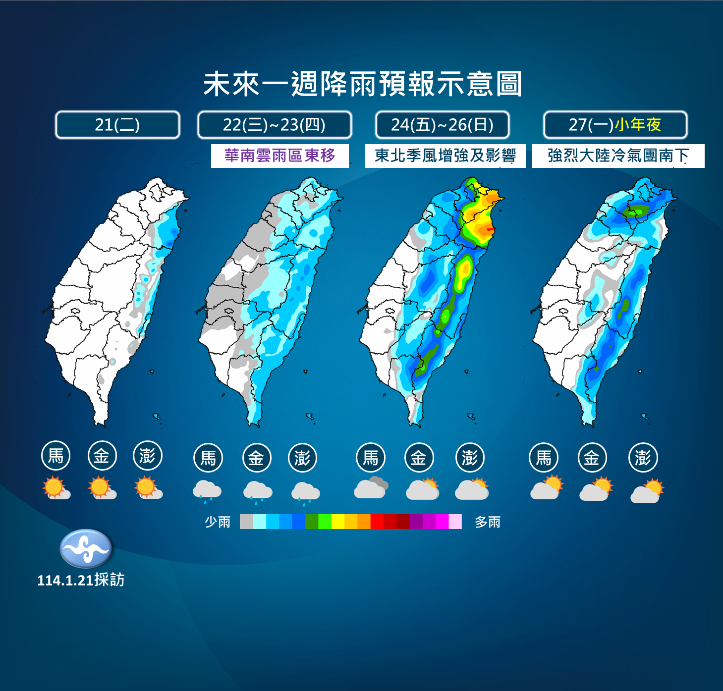 ▲▼天氣趨勢。（圖／氣象署提供）