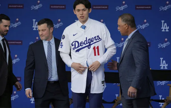 ▲▼  佐佐木朗希加盟道奇記者會           。（圖／達志影像／美聯社）