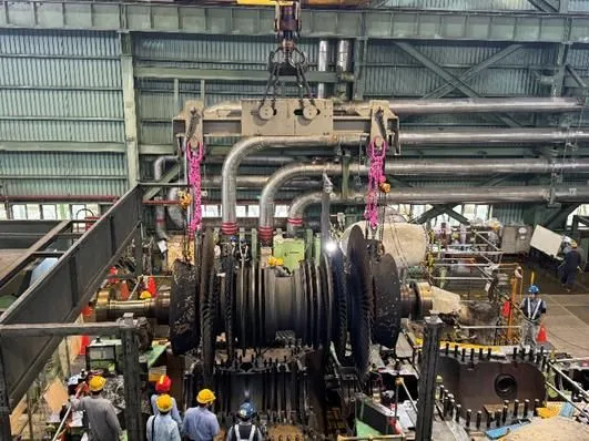▲興達電廠燃氣1號機今年展開運轉逾25年來最大規模大修及升級工作。（圖／台電提供）