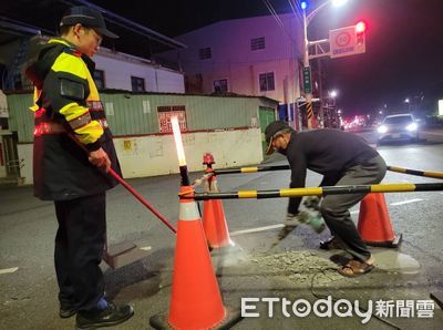 屏東佳冬深夜出現水泥塊　枋寮警40分鐘清除...維持道路順暢