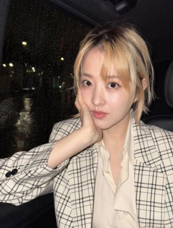 ▲▼朴寶英真的染成金髮！出道19年罕見「前衛挑染」　激美自拍照曝光。（圖／翻攝自朴寶英IG）