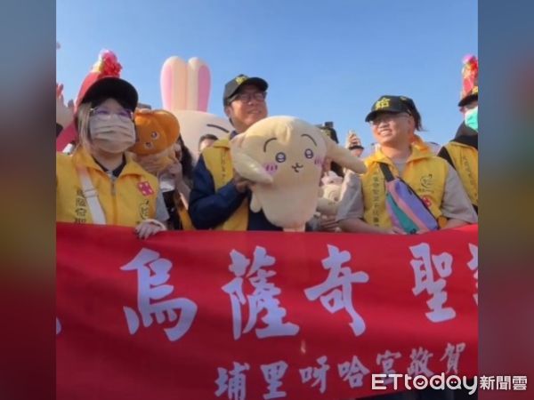 ▲粉絲替烏薩奇補過生日，陳其邁驚喜到場響應。（圖／民眾提供）