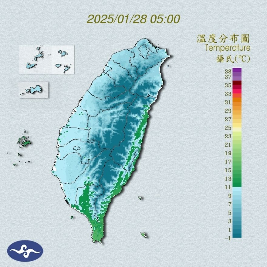▲▼低溫特報。（圖／中央氣象署）