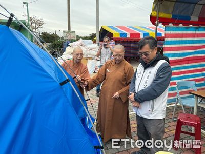 台南楠西地震災情釀1700災戶　佛光山捐贈帳篷送暖助迎新年