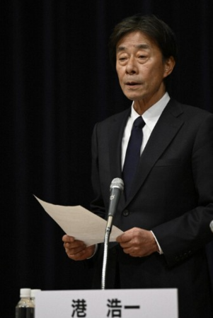 ▲港浩一因危機處理不當而引發更大風波，富士電視台兩高層宣布下台。（圖／翻攝自每日新聞、報知新聞社）