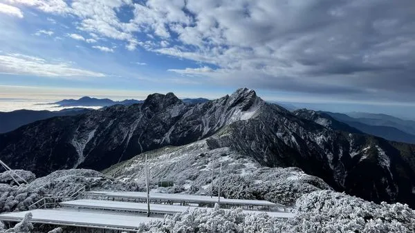 ▲▼玉山創近10年最低溫。（圖／氣象署提供）