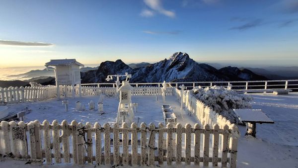 ▲▼玉山創近10年最低溫。（圖／氣象署提供）