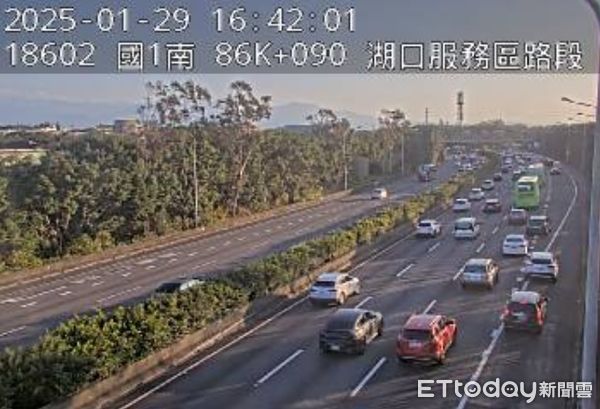 ▲▼初一下午塞車。（圖／翻攝高公局1968）