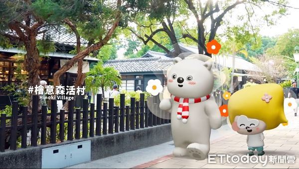▲▼   嘉義市文化路夜市成「大型暖暖包」 黃敏惠市長與大白熊帶路揪走春  。（圖／嘉義市政府提供）