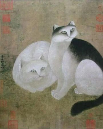 ▲▼南宋靳清《雙貓圖》。（圖／翻攝自鳳凰網）